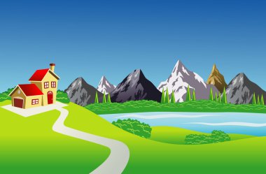 Scenic Landscape Illustration