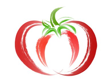 Tomato brush art clipart