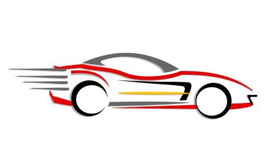 Fast moving car icon clipart