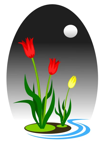 Arte tulipán —  Fotos de Stock