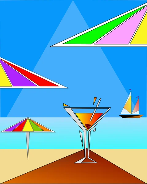 Stranden illustration — Stockfoto