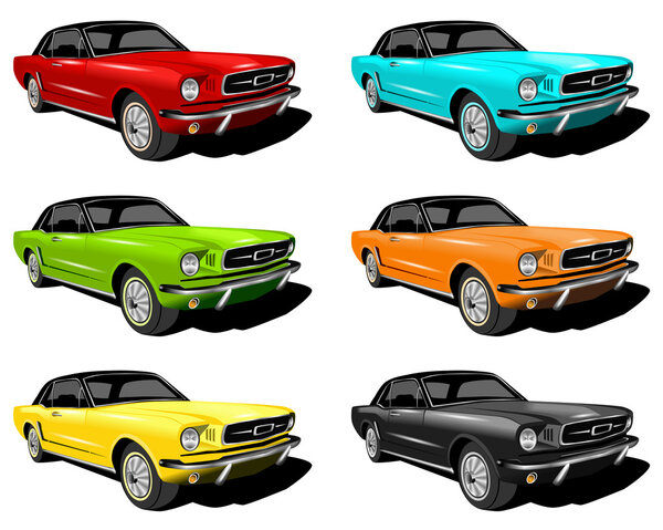 Illustration of Mustangs