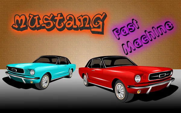 Schnelle Maschine Mustang — Stockfoto