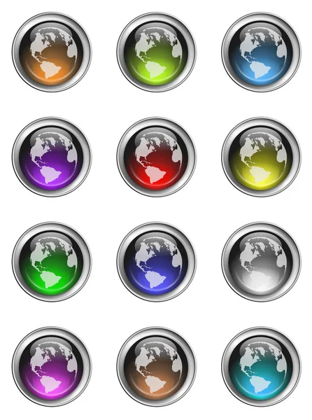 Kleurrijke globes — Stockfoto