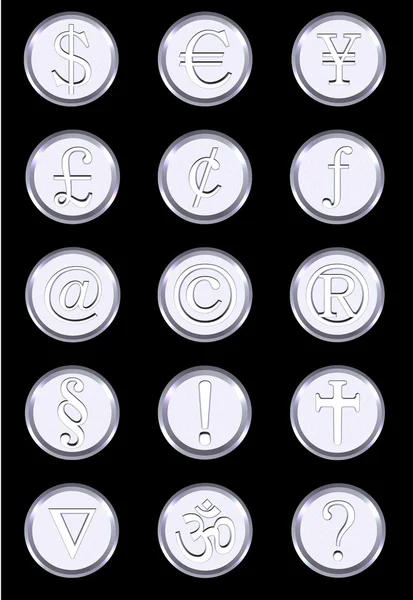 Metallic button — Stock Photo, Image