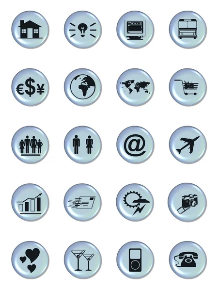 Botones de símbolo web — Foto de Stock