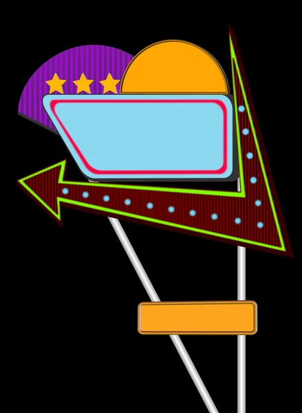 Placa de sinal de néon — Fotografia de Stock