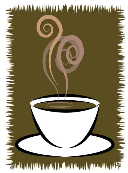Koffie borstel kunst — Stockfoto