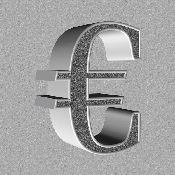 Euro-Text grau gefärbt — Stockfoto