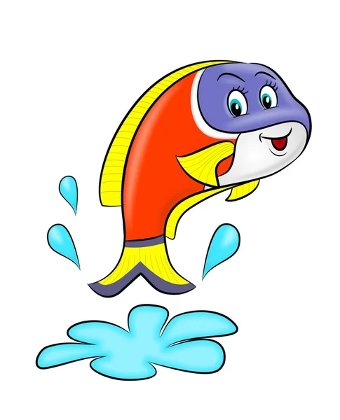 Kreslená ryba — Stock fotografie