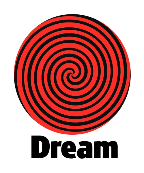 Rood en zwart gekleurde droom pictogram — Stockfoto