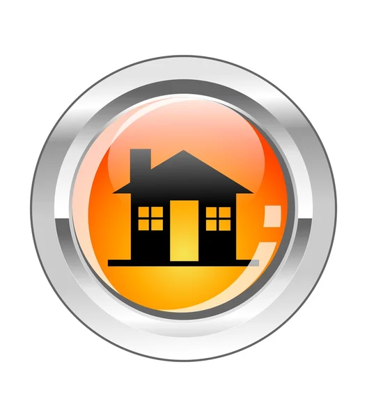Home Glassy button — стоковое фото