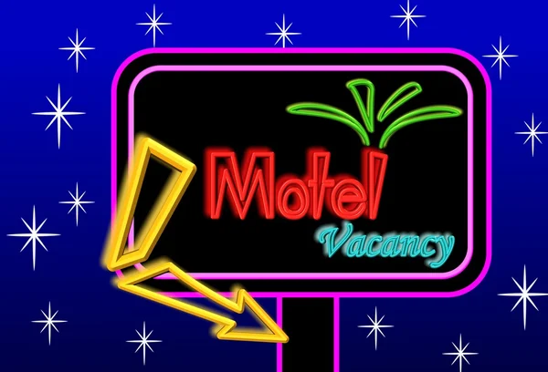 Placa de sinal do motel — Fotografia de Stock