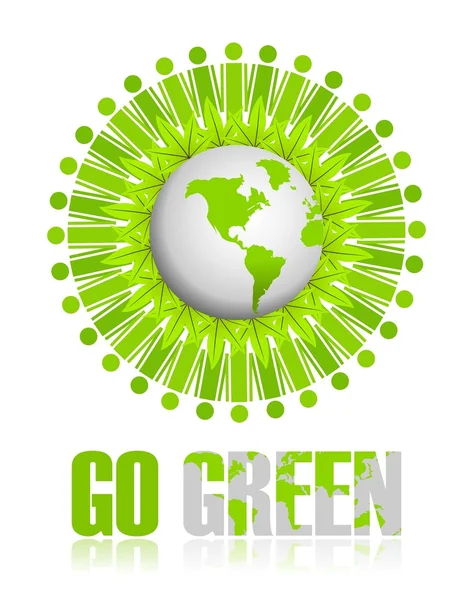 Megy zöld ikon — Stock Fotó