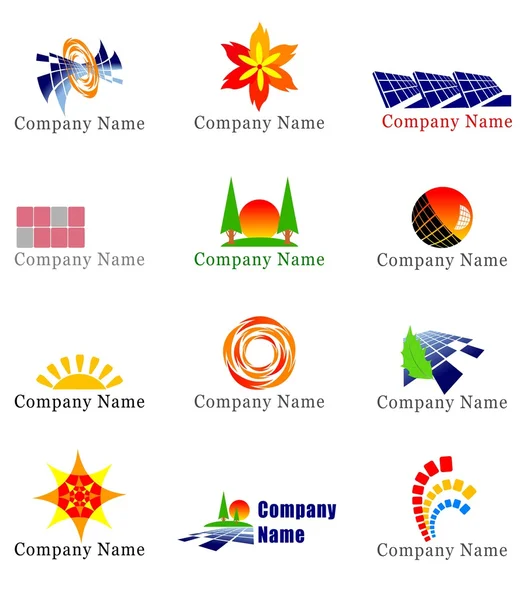 Solenergi designelement — Stockfoto