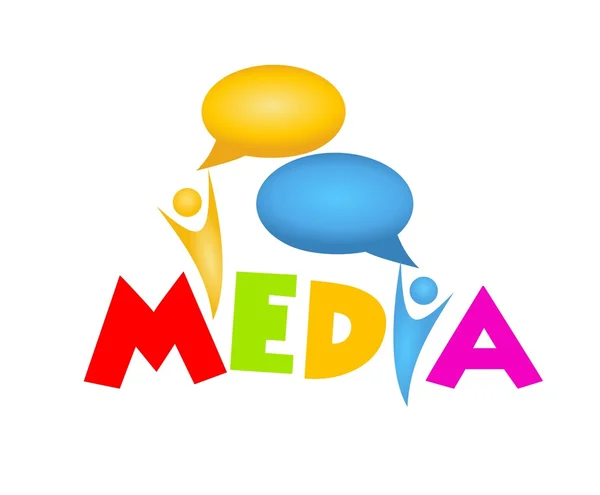 Colorful social media icon — Stock Photo, Image