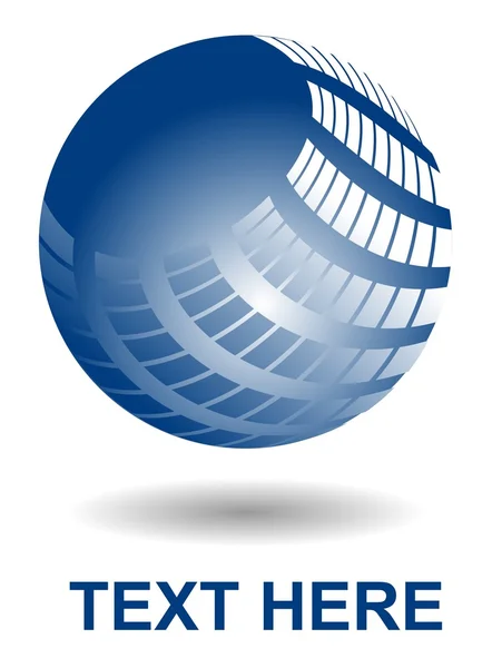 Glanzende blauwe bal — Stockfoto