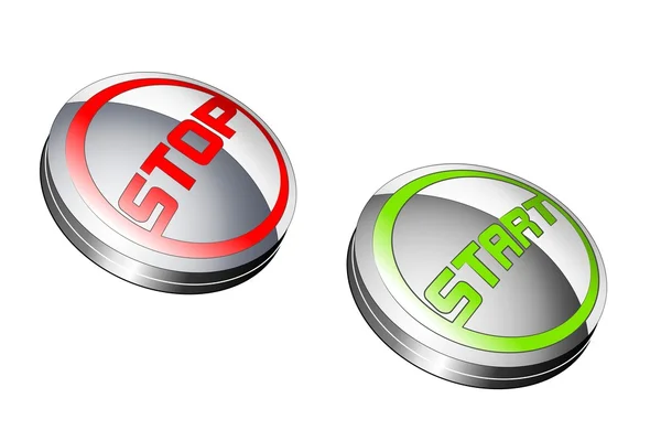 Start and Stop buttons — Stock Photo, Image