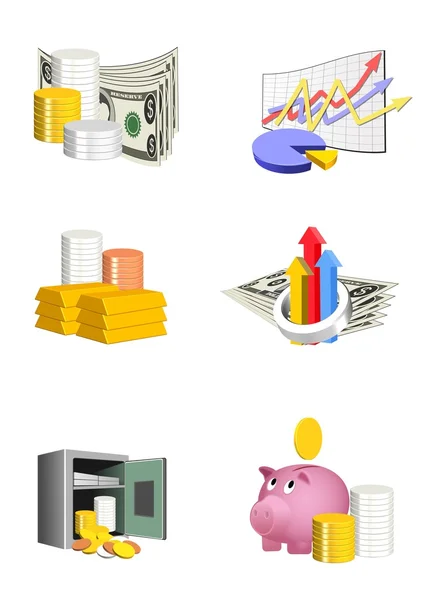 Financiën pictogrammen — Stockfoto