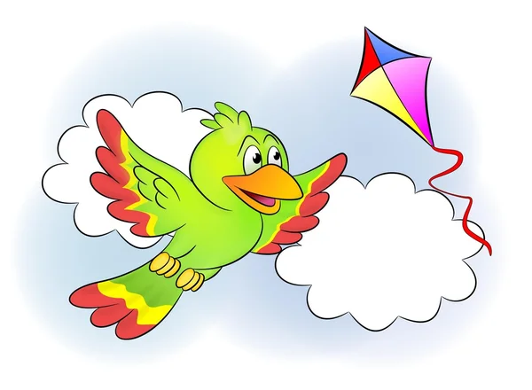 Bird and kite — Stock Photo, Image