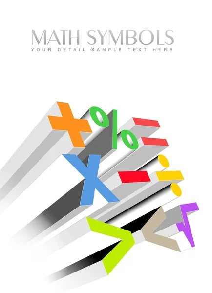 stock image 3d colorful math symbols