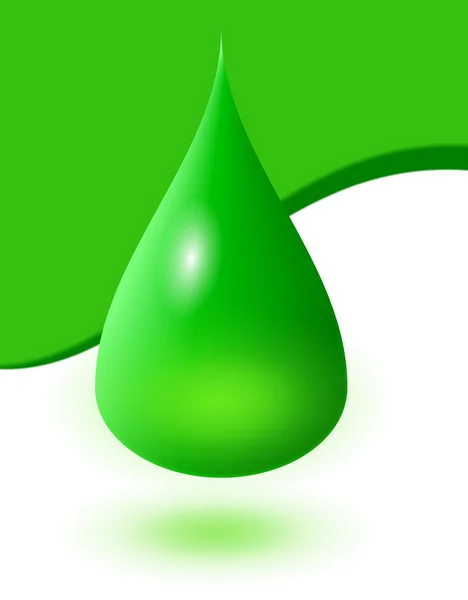 Yeşil damla — Stok fotoğraf