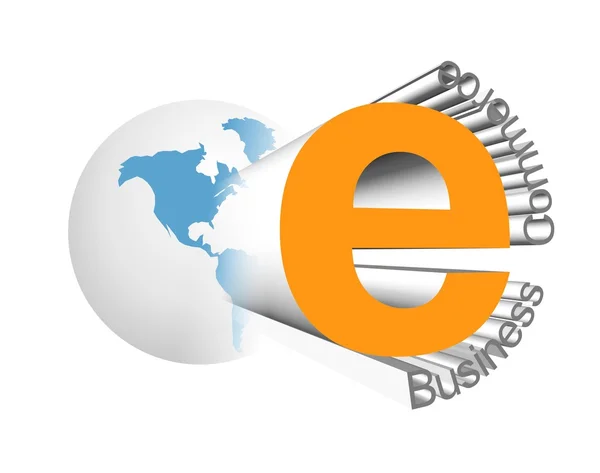 E ビジネスのアイコン — ストック写真