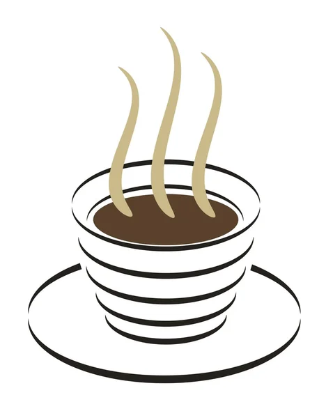 Linie Kunst der Kaffeetasse — Stockfoto