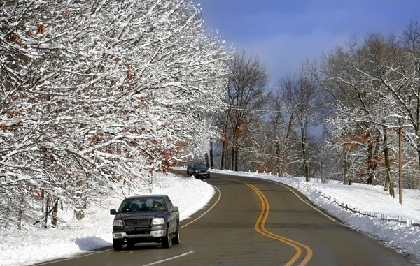 Scenic Winter Drive — Stock Photo, Image