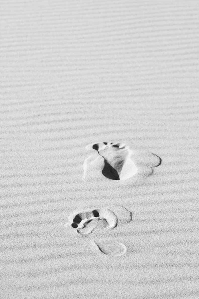 砂漠の砂の足をステップします。 — ストック写真