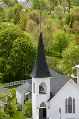 Church in Mackinac island clipart