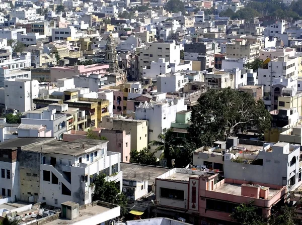 Cidade indiana lotada — Fotografia de Stock