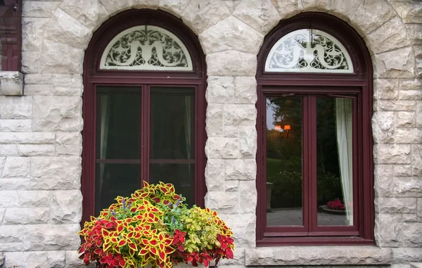 Dos ventanas antiguas — Foto de Stock