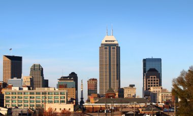 High rise buildings in downtown clipart