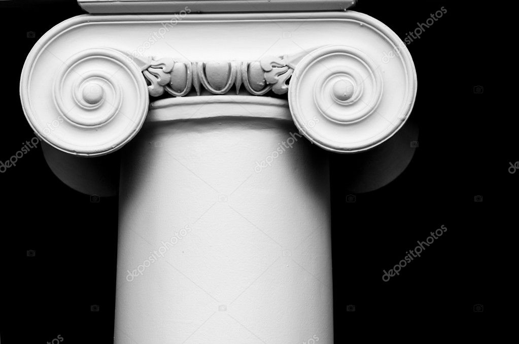 Antique white pillar
