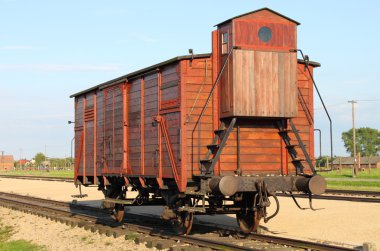 Deportation wagon at Auschwitz Birkenau clipart