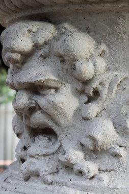 Statue with angry face clipart