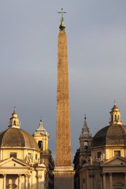 Piazza del popolo in Rome clipart