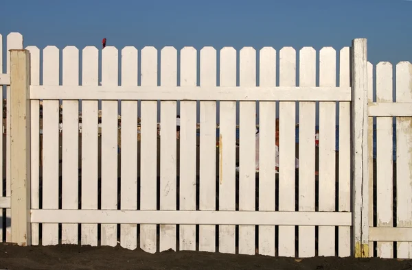 Vitt staket — Stockfoto
