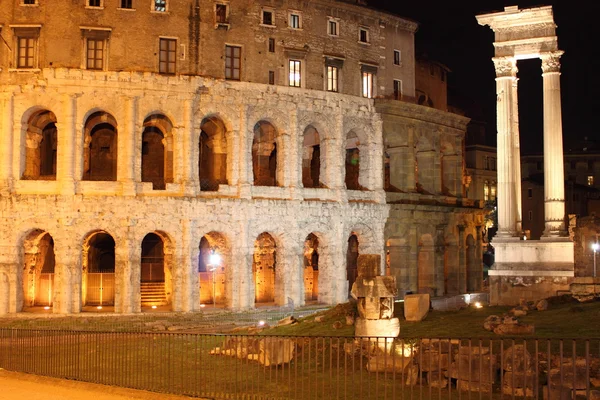Theatre of Marcellus by night — Stok fotoğraf