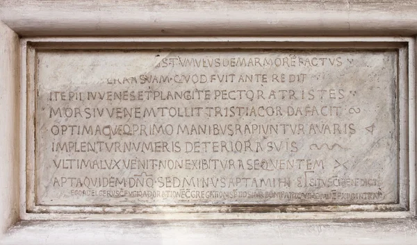 Középkori latin katolikus felirat — Stock Fotó