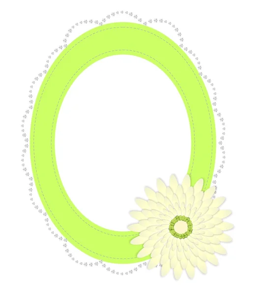 Frame with chrysanthemum for scrapbook — Stock Vector