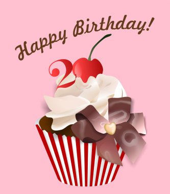 20 years happy birthday postcard clipart