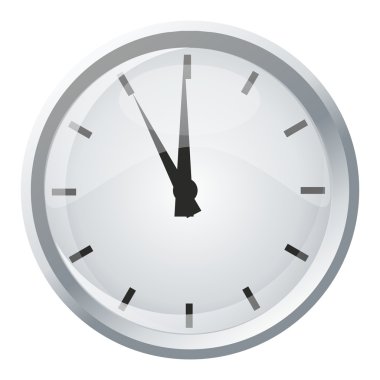 Classic office clock without numbers clipart