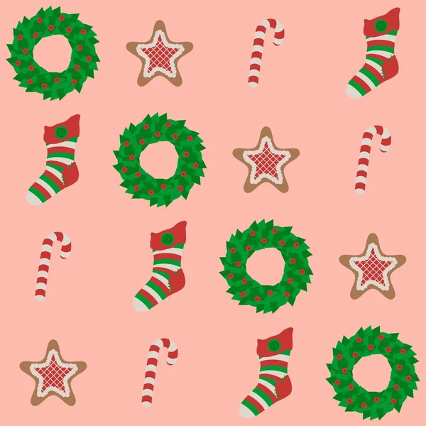 Modèle sans couture de Noël — Image vectorielle