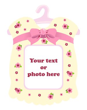 Girl Dress with Photo Frame clipart