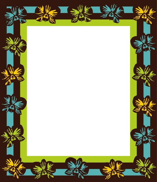 Orchid Frame — Stock Vector