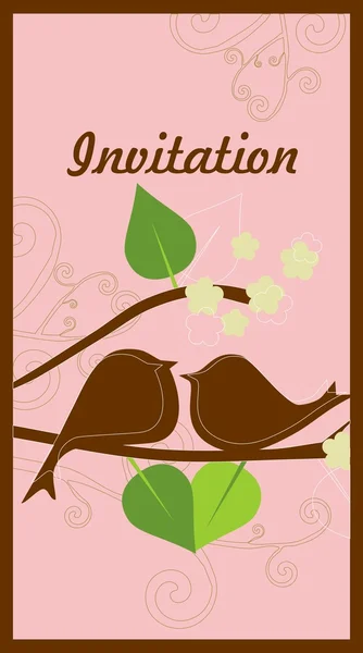 Invitation romantique — Image vectorielle