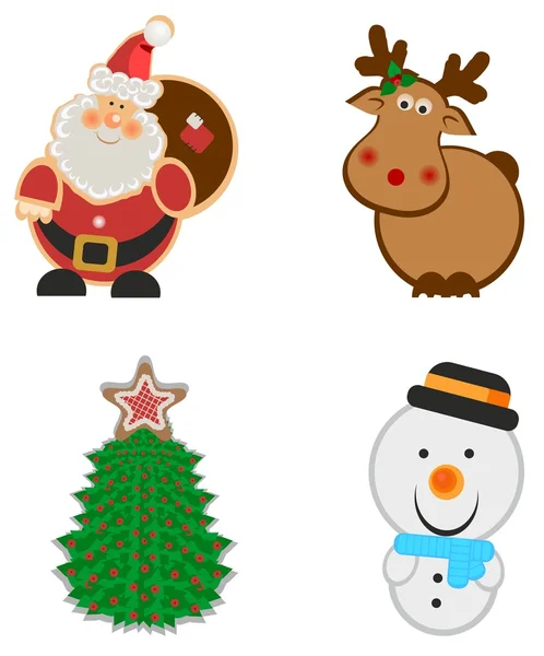 Set di simboli di Natale - vettore — Vettoriale Stock