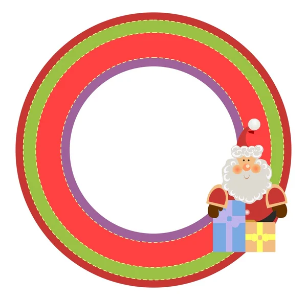 Cadre avec Père Noël — Image vectorielle